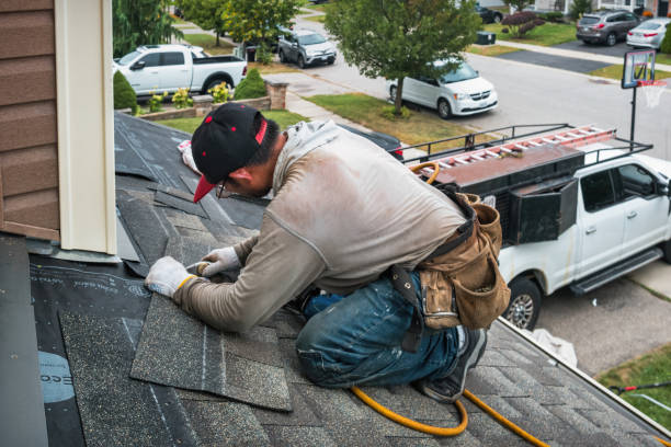 Professional Emergency Roof Repair technician working in Interlochen, MI
